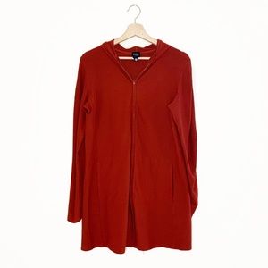 eileen fisher // burnt orange longline jacket